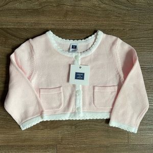 New, tags attached. Janie & Jack Crop Sweater size 12-18 months.